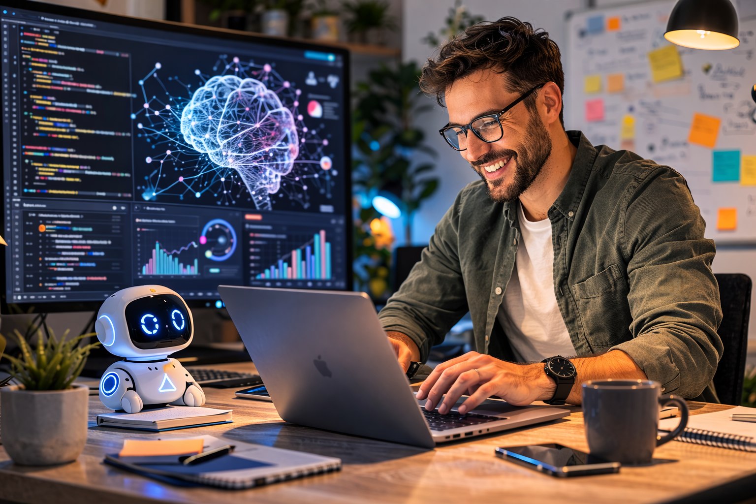 Happy product team designing AI features that solve user problems